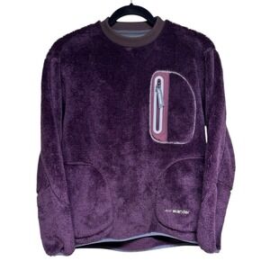 And Wander Polartec High Loft Fleece Pullover Purple Size 00